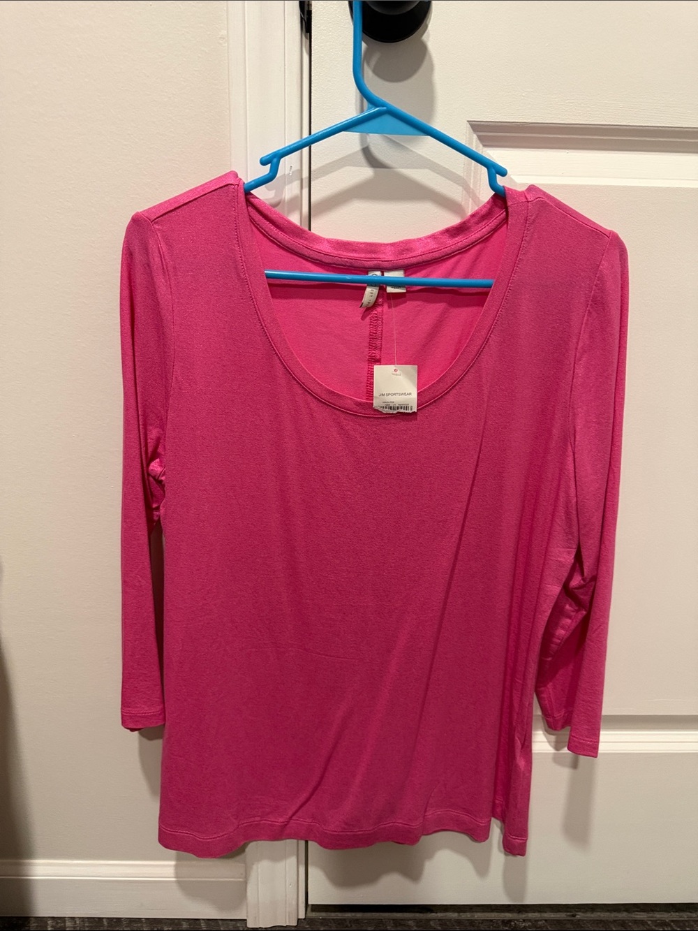 Cato Hot Pink Scoop Neck Long Sleeve Tee
